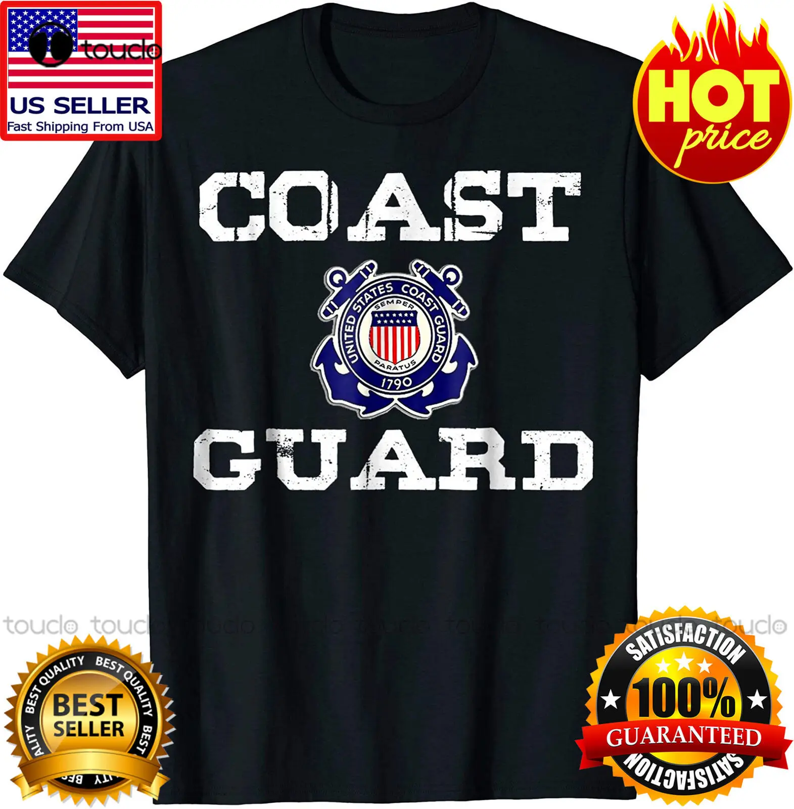

Us Coast Guard Shirt Original Uscg Logo Gift T-Shirt Funny Vintage Gift For Men Unisex Women Men Tee Shirt