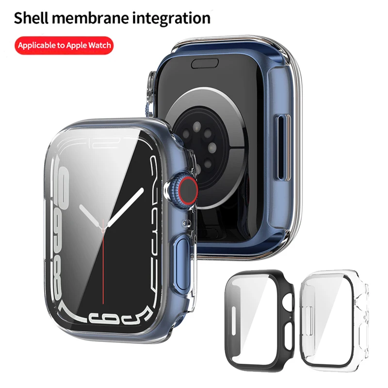 

Чехол для Apple Watch 7 41 мм 45 мм, мягкий прозрачный защитный чехол из ТПУ для IWatch 7, интегрированный защитный чехол 41 мм 45 мм