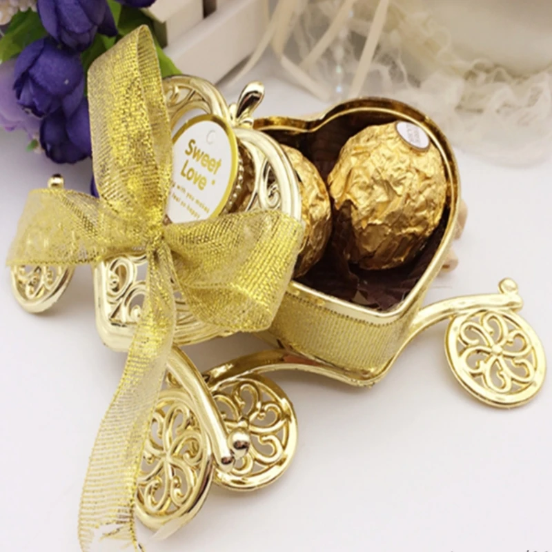 100 шт. новая свадебная пластиковая коробка для Карета-тыква Подарочная ручной