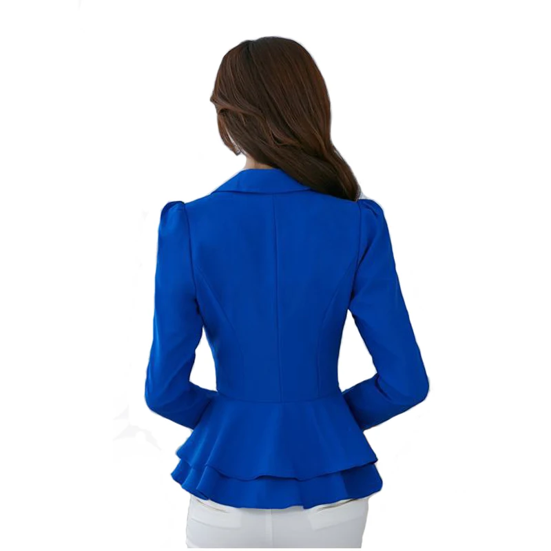 Женский однотонный Блейзер на одной пуговице с длинным рукавом|suit steamer|jacket and skirt