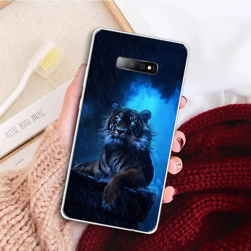 

Ferocious tiger fashion cool Phone Case Transparent For Samsung Galaxy A71 A21s S8 S9 S10 plus note 20 ultra