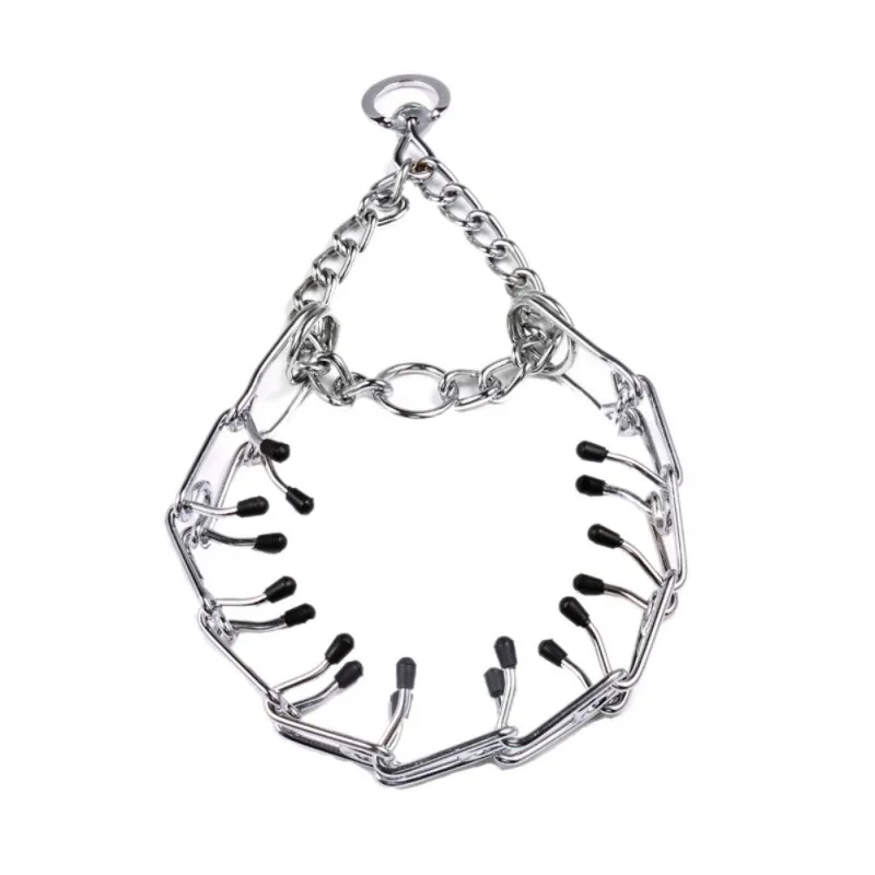 Ошейник с цепочкой для собак металлический Регулируемый ошейник покрытым