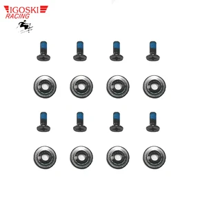Набор винтов для крепления лыж IGOSKI, черный, подходит для большинства креплений, лыжные принадлежности, 8 комплектов