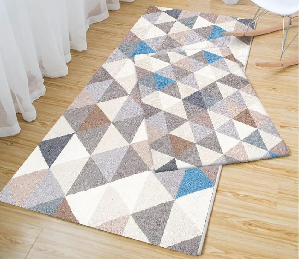

Geometric Style Modern Carpet Polyester Rug And Carpets For Living Room Floor Child Kids Play Mat Bedroom Bathroom Home Door Mat