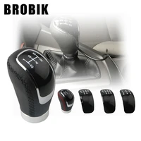 brobik 5 speed leather universal car gear shift knob manual transmission models gear stick shifter lever knob car accessories