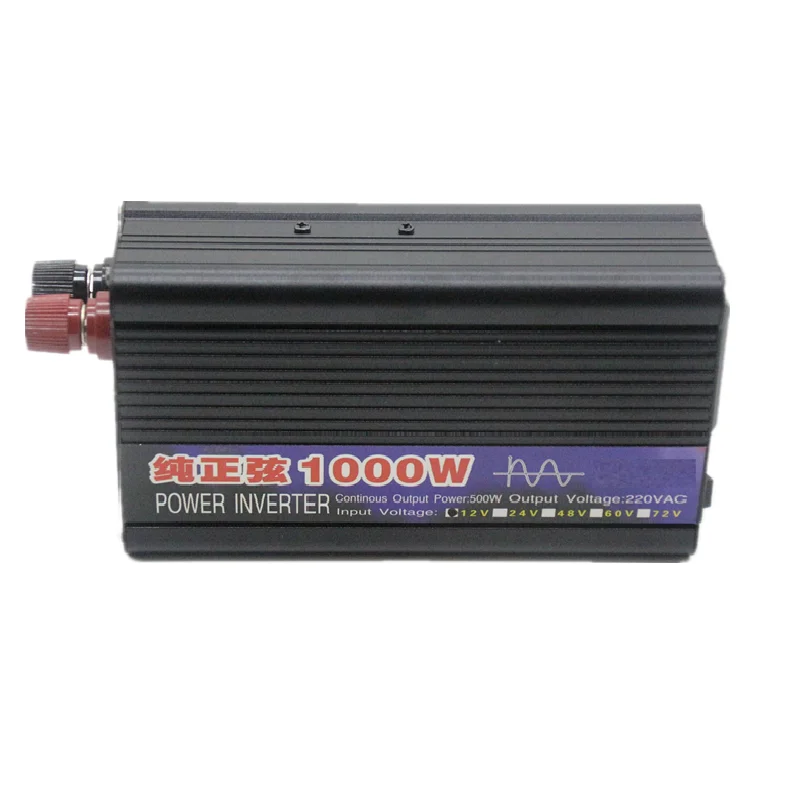 1000 Вт Чистая синусоида Инвертор DC12V/24 В к AC220V 50 Гц/60 Гц инвертор питания для