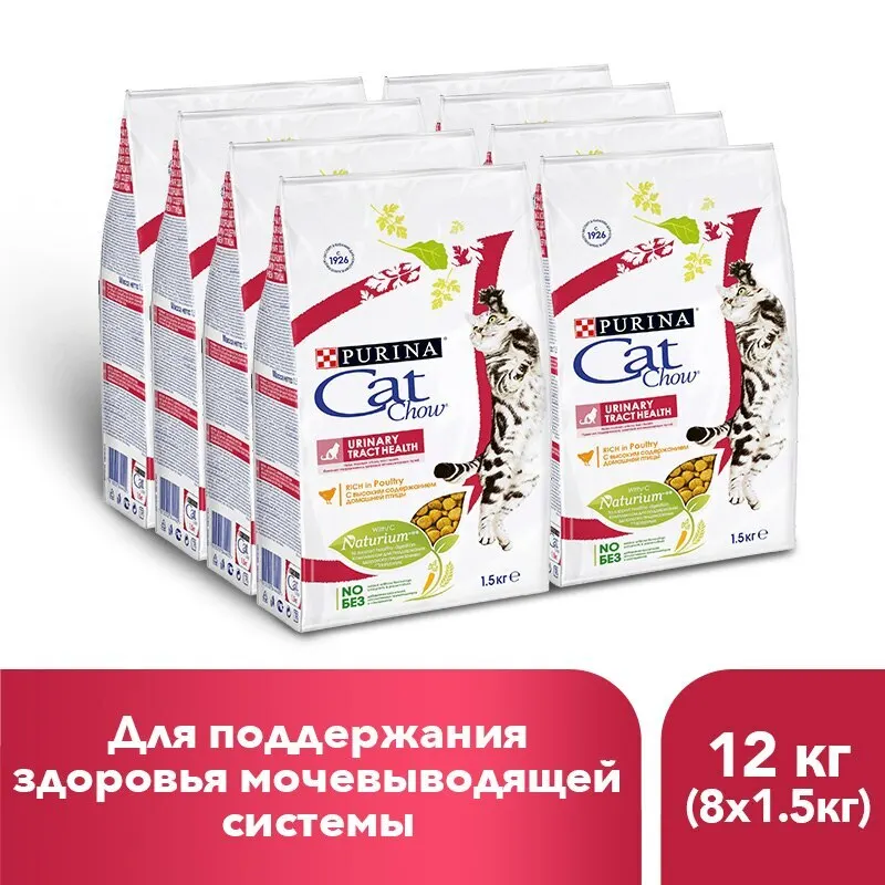 Сухой корм Cat Chow для взрослых кошек обеспечивает здоровье мочевыводящих путей 12
