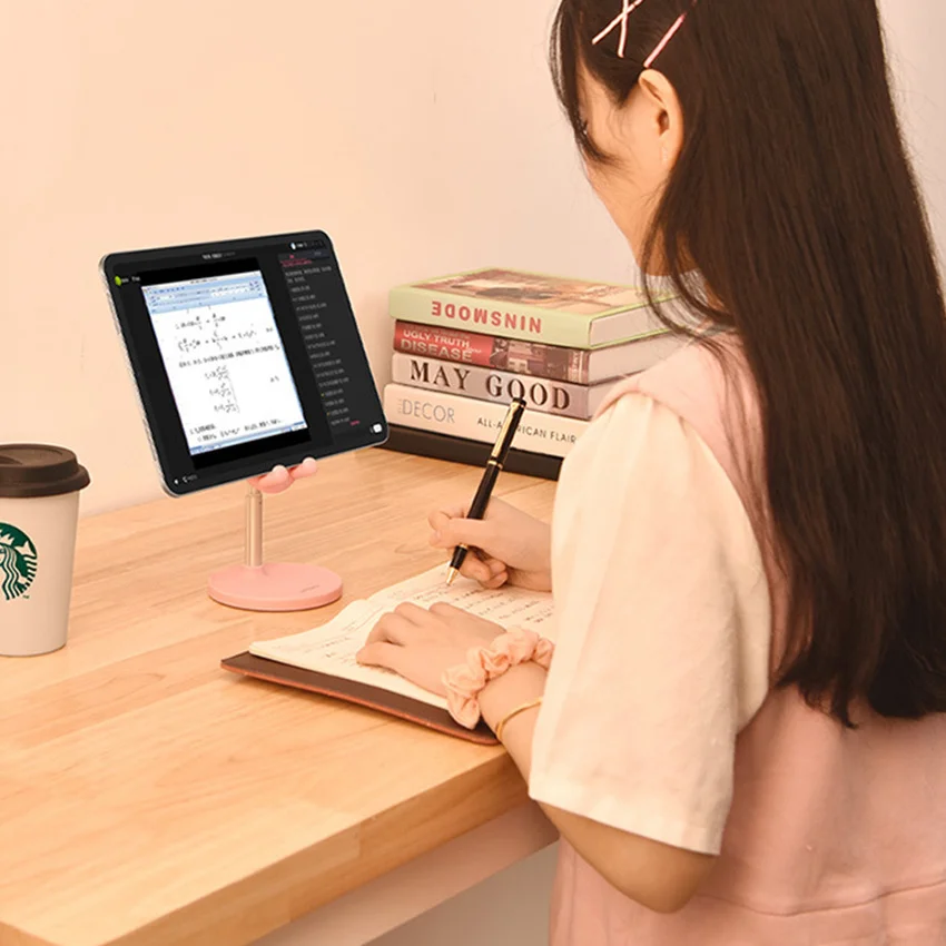 pink cute cell phone stand universal adjustable desk phone holder desktop tablet holder stand for iphoneipadoneplus huawei free global shipping