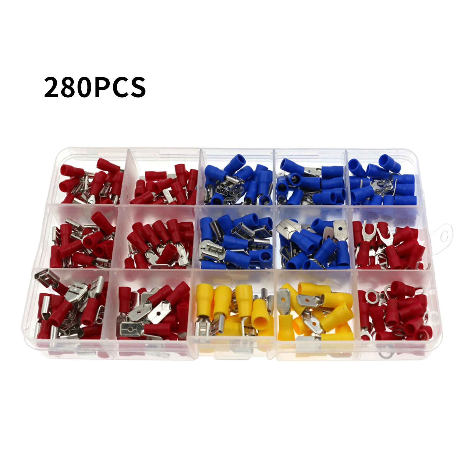 

280 шт. изолированные электрические соединители для проводов, стыковое кольцо, лопатка, быстрое отключение, обжимные клеммы, соединители в ас...