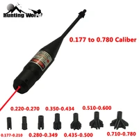 tactical red laser sight bore sighter boresighter collimator fits 177 to 780 barrel caliber for hunting rifle scope handgun