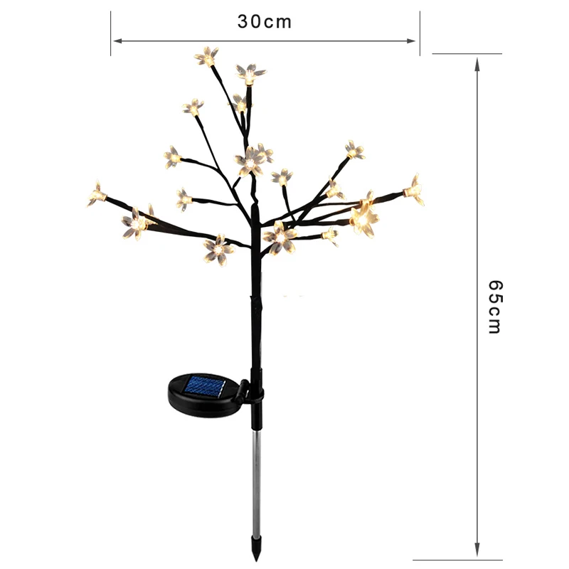 Flower light Светодиодный светильник для газона на солнечной батарее, светильник для сада, дерева, водонепроницаемый, для патио, Рождественская елка, вечерние, для двора, пейзаж, ночной Светильник - Испускаемый цвет: Flower light