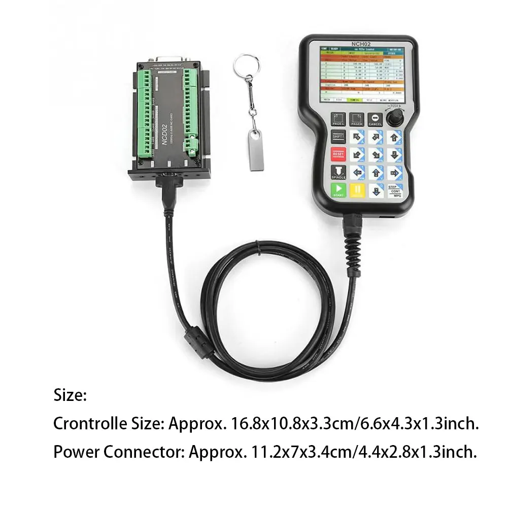

NCH02 CNC controller Motion Controller Kit Offline CNC Motion Controller Handwheel USB 3Axis 4 Axis Interface Board