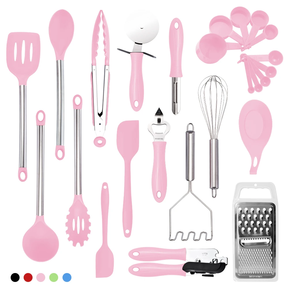 Набор кухонной утвари 25 шт. кухонные принадлежности силиконовая и нержавеющая