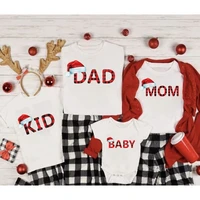merry christmas family matching clothes mother father daughter son kid t shirt 0 24m baby romper cotton short sleeve tops