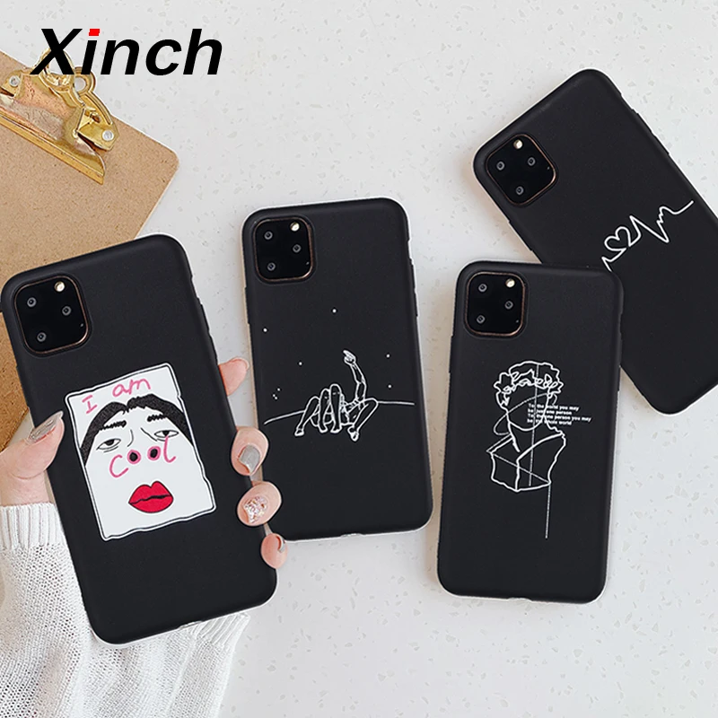 Xinch крутой мультяшный чехол для iPhone 5S SE 5 6 S 7 8 Plus 11 Pro Max X XS XR задняя крышка на Мягкий