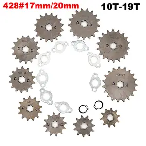 Передний двигатель 428 #10T 11T 12T 13T 14T 15T 16T 17T 18T 19T зубцы 17 мм 20 мм цепная Звездочка с фиксатором пластины