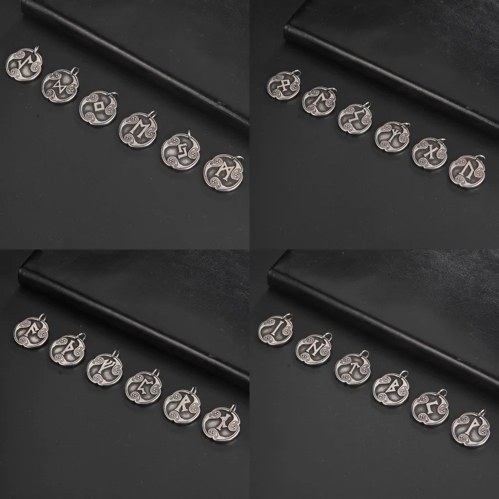 2022 Odin Runes скандинавские буквы шармы браслет из нержавеющей стали Futhark Futhorc