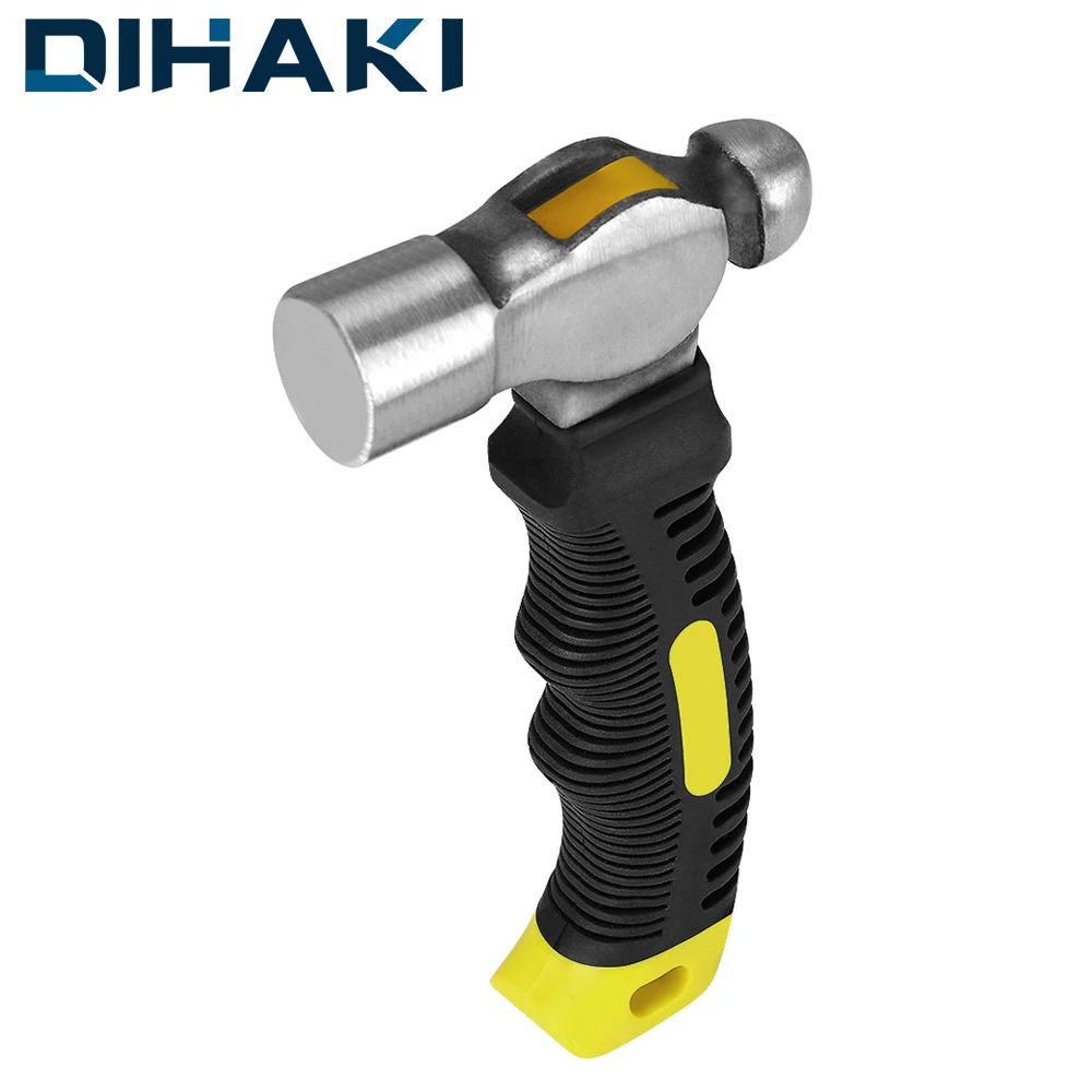 Мини молоток с шаровой ручкой твердый металлический двухсторонний нескользящий