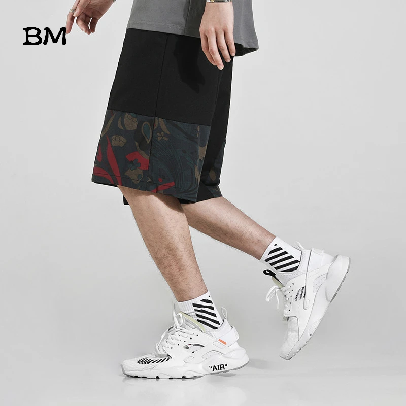 Модные летние мужские шорты в стиле хип-хоп уличная одежда японском Харадзюку