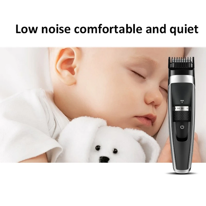 

Electric Clipper Waterproof Hair Trimmer Men's Haircut Cutting Machine Grooming Low Noise Clipper Titanium Fine Adjustment 0.4-1