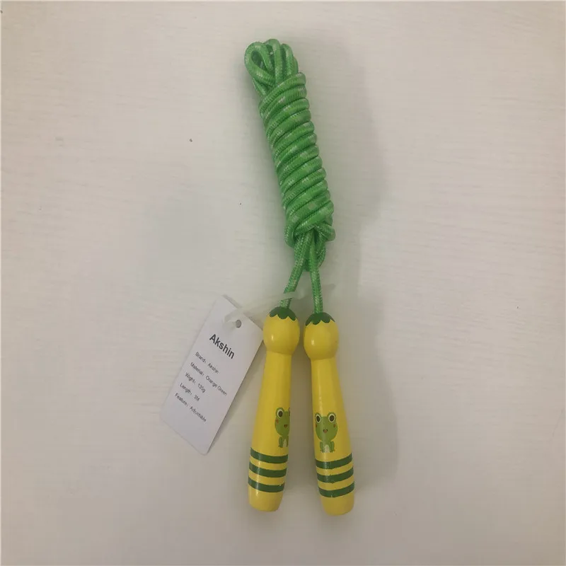 

Akshin Brand Kids Jump Ropes Lovely Cartoon Skipping Rope Wooden Handles Braided Tangle-Free Rope Fitness Sports Skipping Ropes