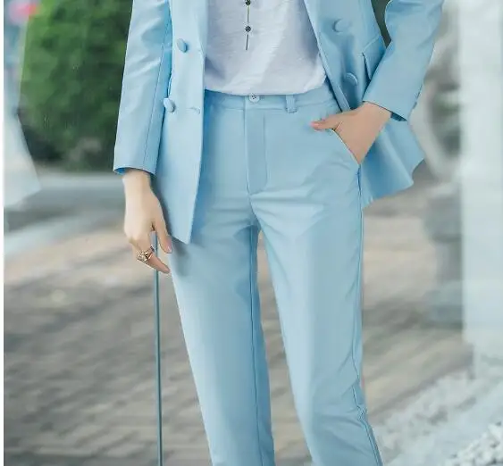 Брюки женские прямые до щиколотки со средней посадкой красные синие черные