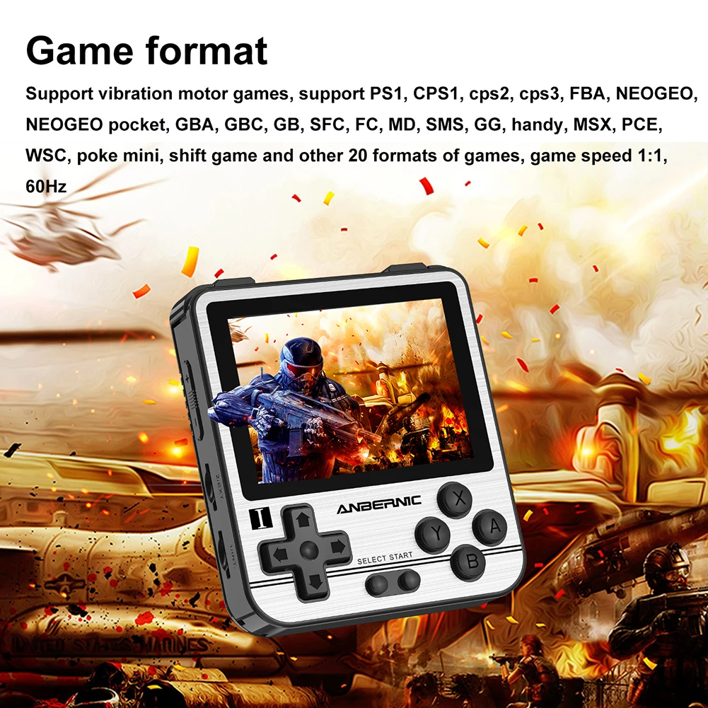 RG280V Portable Handheld Game Console 16GB with Stereo Speakers TF Game Card Classic Games Mini Retro Console