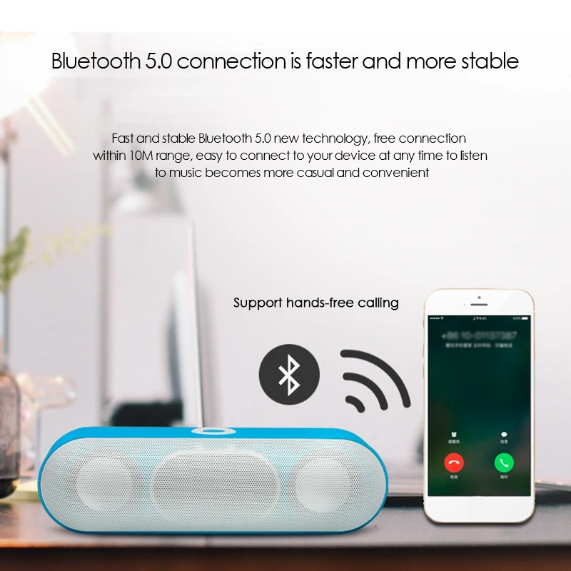 Bluetooth-колонка портативная 3D стерео беспроводная звуковая система динамик с