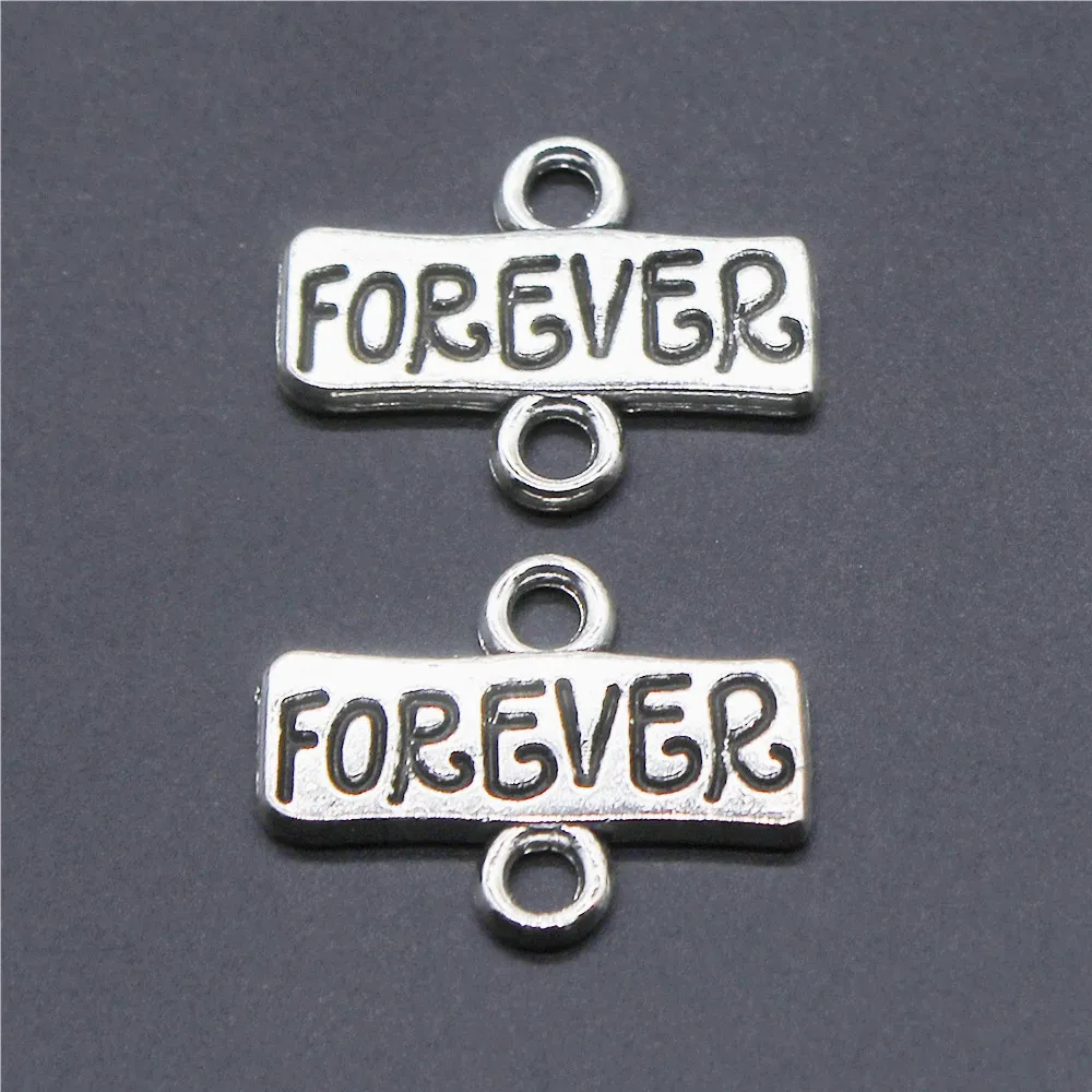 

Подвеска с коннектором Forever Plate 13x17 мм, серебряный цвет под старину для изготовления ювелирных изделий «сделай сам», 20 шт./лот
