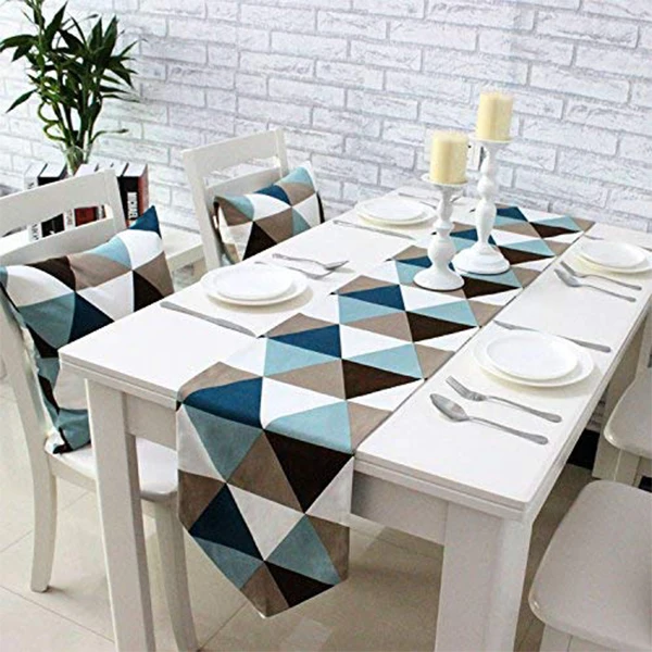 Modern Geometric e-Pattern Table Runner - Polyester Fabric Top Decoration Home Decor | Дом и сад