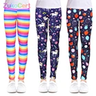 Детские леггинсы для девочек, эластичные брюки с цветочным принтом, 3 шт.Лот, новая модель 2021 года