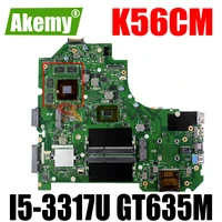 akemy k56cm laptop motherboard for asus k56cm k56cb k56c s550cb s550cm s550c original mainboard i5 3317u gt635m