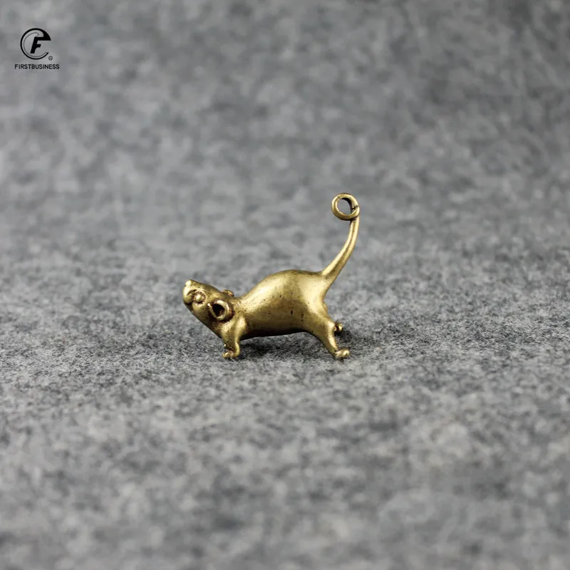 Винтаж латунь крыса змея Тигр дракон кролик украшение &quotмышь&quot Медь животных