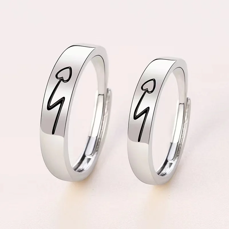 

Fashion Minimalist Wedding Rings Exquisite Unique Design Cardioid Arrow Jewelry For Men Women Engagement Banquet Birthday Gifts