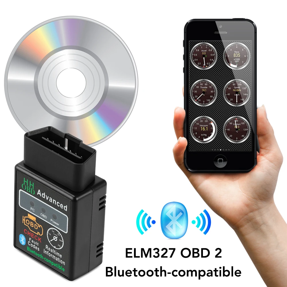 Фото Автомобильный диагностический сканер ELM327 прибор V2.1 OBD2 совместим с Bluetooth для Chevrolet