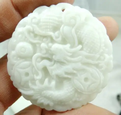 Натуральный камень кварц кристалл Китайский ручной резной статуя дракона Амулет