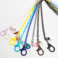 new fashion acrylic hang mask chain with astronaut children cord lanyard student masks holder rope strap necklace for girls boys