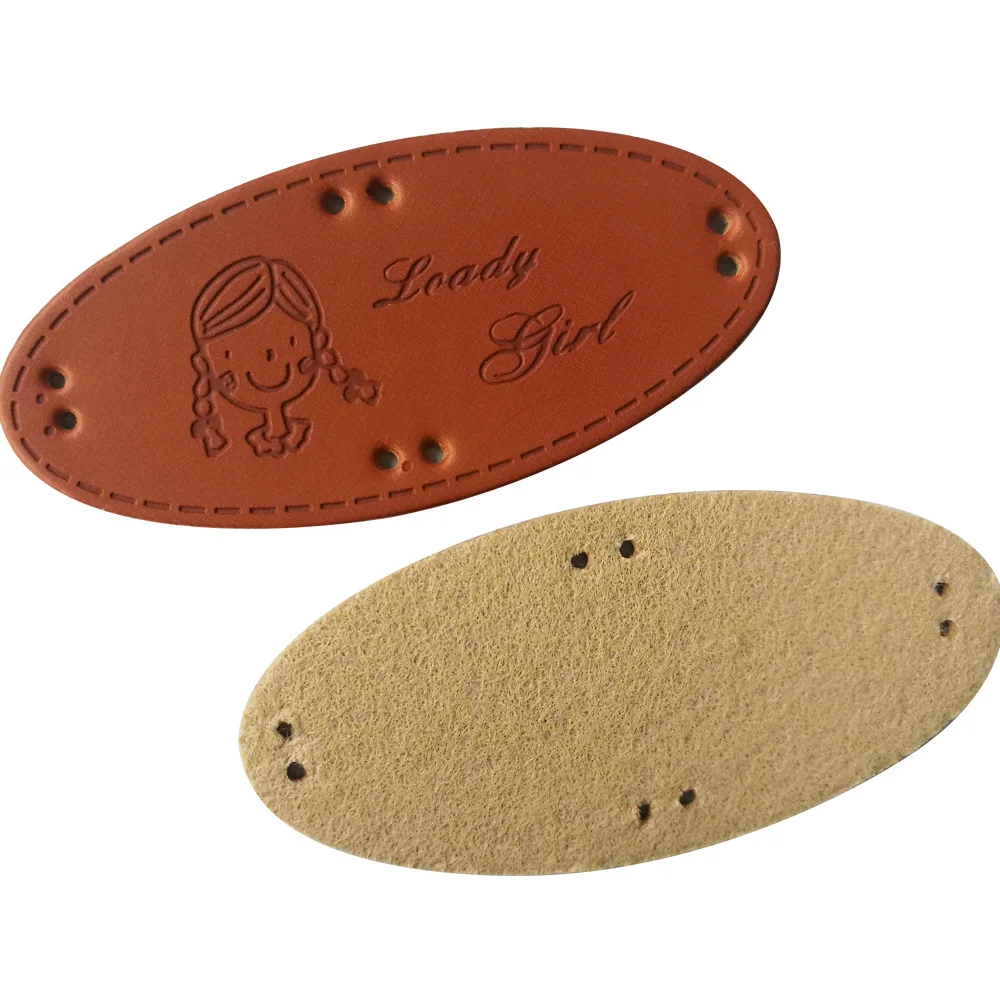 Милые кожаные этикетки для девочек ручной работы детской одежды подарочные