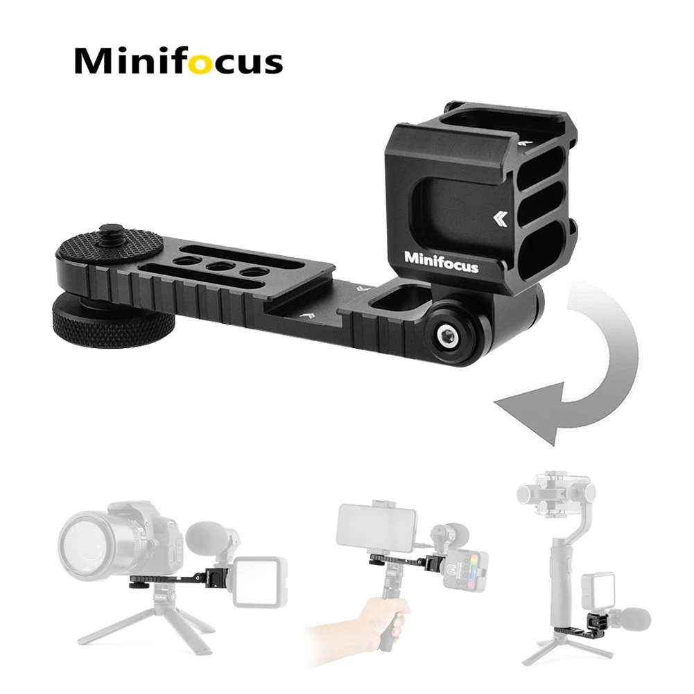 OM4 Mount Camera Bracket Tripod Cold Shoe Mount Mic Light Stand for DJI Osmo Mobile 3 4 OM 5 Zhiyun Smooth 4 Q Q2 Q3 Moza Gimbal