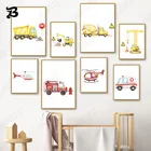 Плакат на холсте, с изображением вертолета, машины скорой помощи