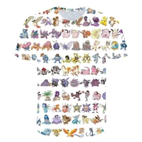 2021new the latest pok%c3%a9mon series 3d printed t shirt boy girl wild face casual o neck short sleeve cosplay funny t shirt pokemon