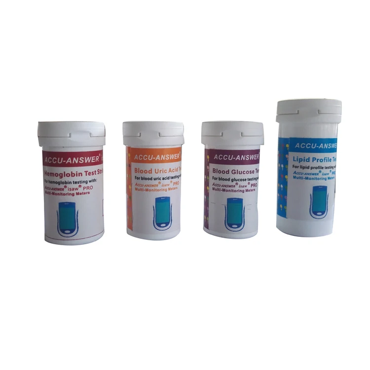

China factory suppliers blood glucose cholesterol triglycerides meter hdl cholesterol 4 in 1 test strips