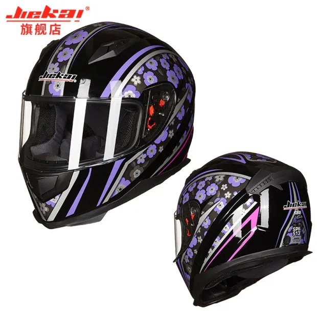 2018 JIEKAI Новый мотоциклетный шлем в горошек высокое качество полнолицевой для