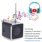 Мини-FM-радиоприемник, Bluetooth-совместимый динамик, MP3-плеер, поддержка Micro SD, TF, USB, для ноутбуков, ПК