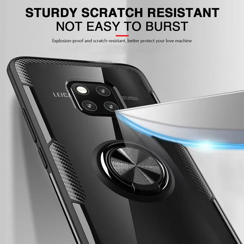 Чехол-бампер для huawei Honor 8x, чехол, Твердый Мягкий Прозрачный чехол для huawei mate 20 Pro lite Honor 8x Max 7x10 play, чехол с кольцом-держателем