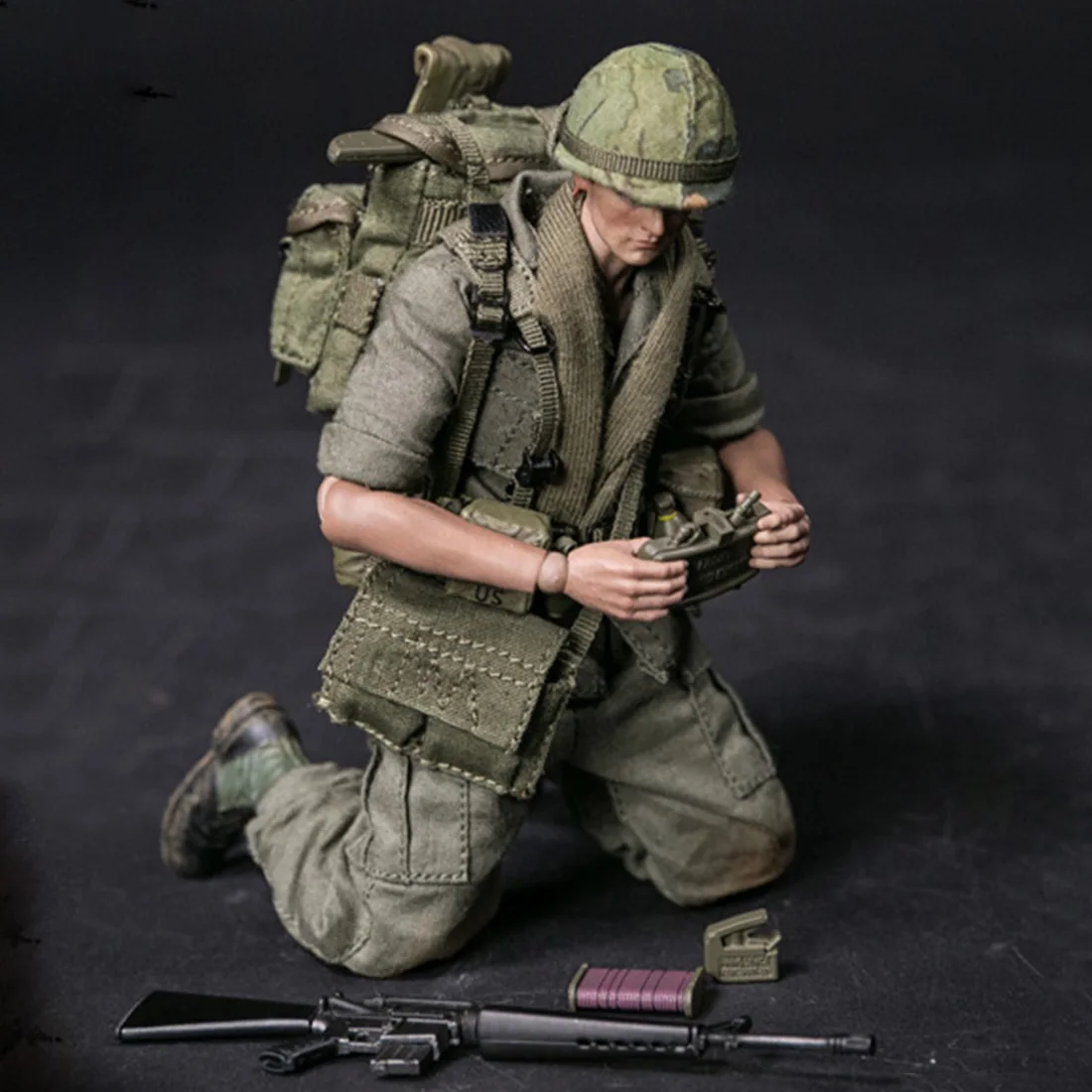 15cm 1/12 Action Figure Realistic Headsculpt DIY Handmade Pocket Elite Series 25th Infantry Division Private Soldier Model | Игрушки и