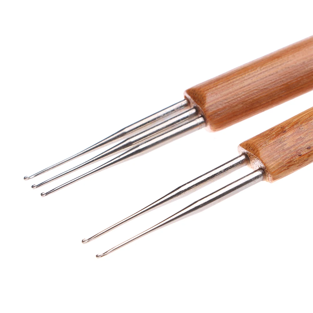 Бамбуковая игла дредлока инструмент для рукоделия вязания крючком 0 5 мм 75