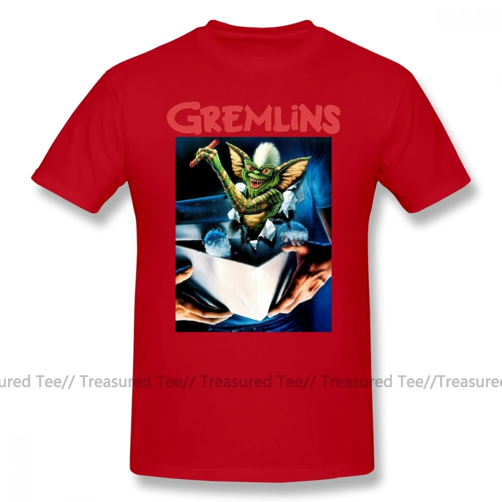 Gremlins футболка с короткими рукавами хлопковая Футболка потрясающая 4xl графическая Мужская Пляжная футболка - Цвет: Red