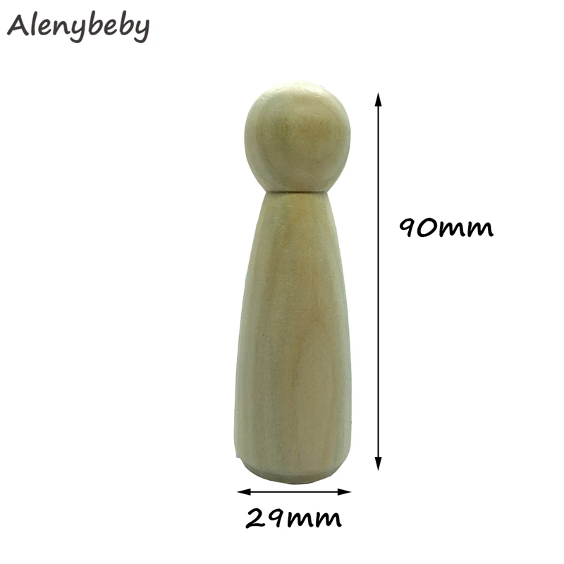 20pcs 90mm women Деревянный без финишной отделки колышки для кукол деревянные крошечные фигурки, куклы люди украшения «сделай сам» простая пустая Невеста/Жених фигурки Свадебный Торт Топ - Цвет: 20pcs 90mm women
