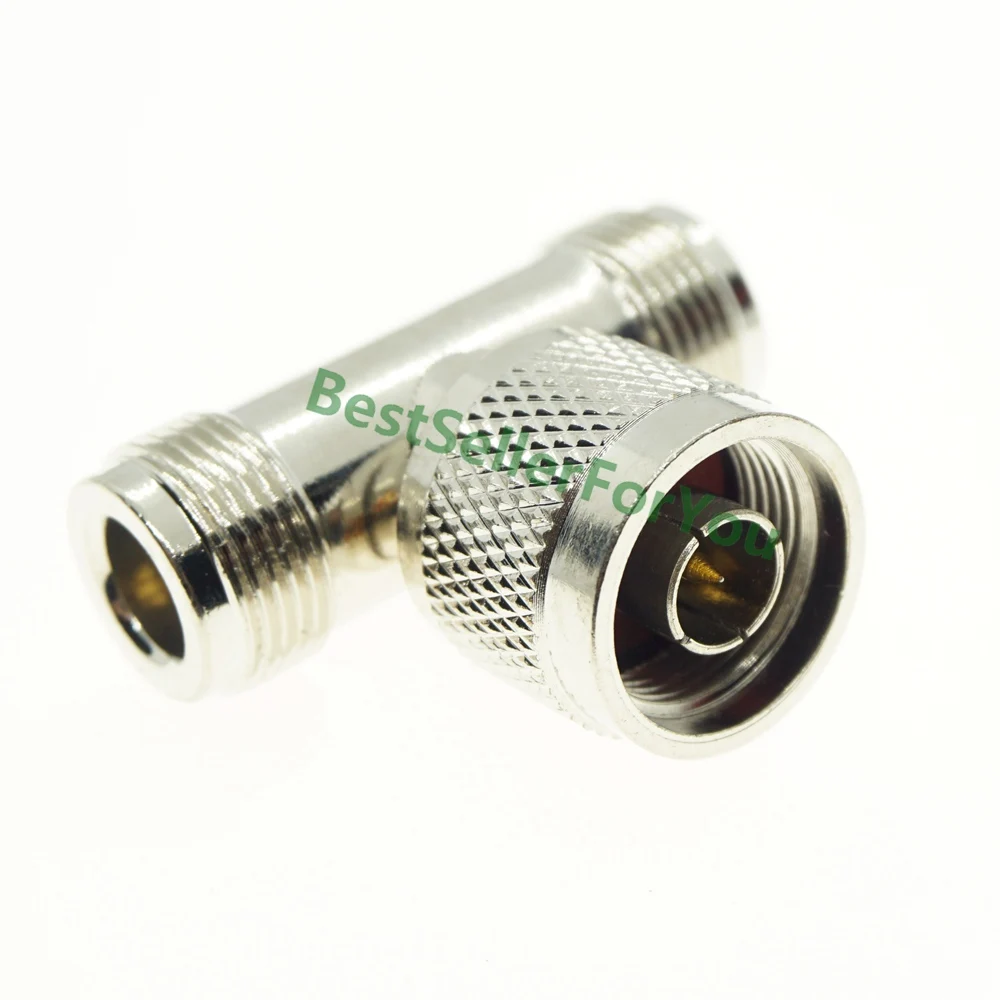 

Adapter N Male Connector Plug To 2x Two N Female Jack T Triple RF Splitter Connector 1M2F